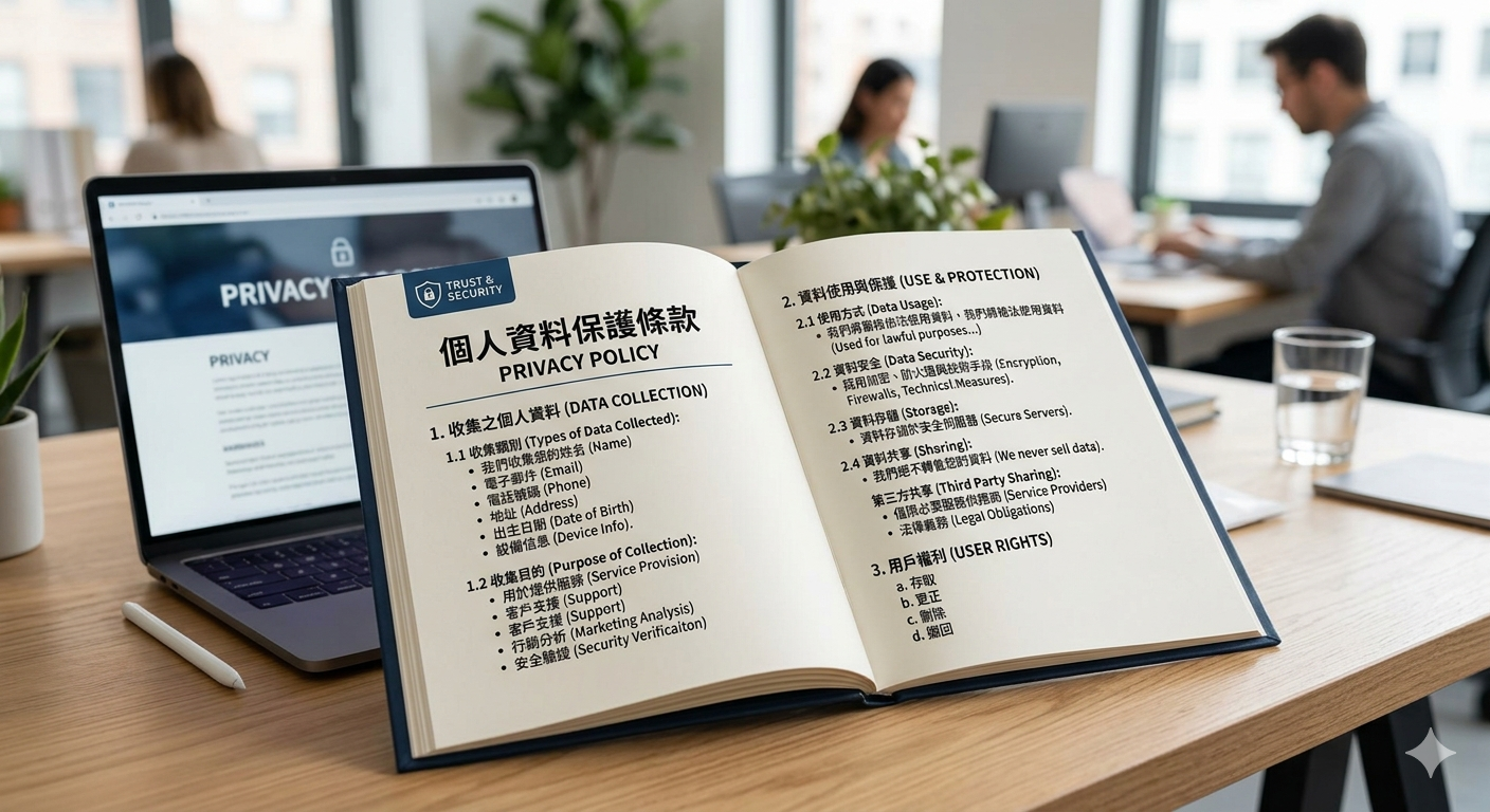 個人資料保護條款(Privacy Policy)